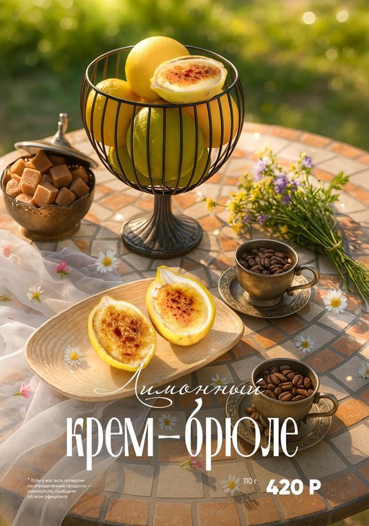 Лимонный крем-брюле