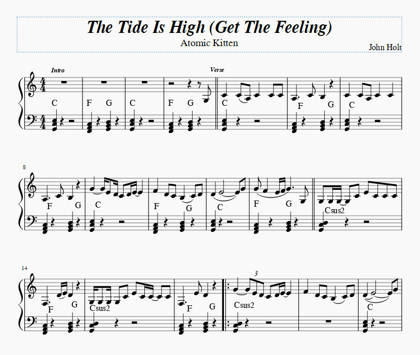 The Tide Is High (Get The Feeling)