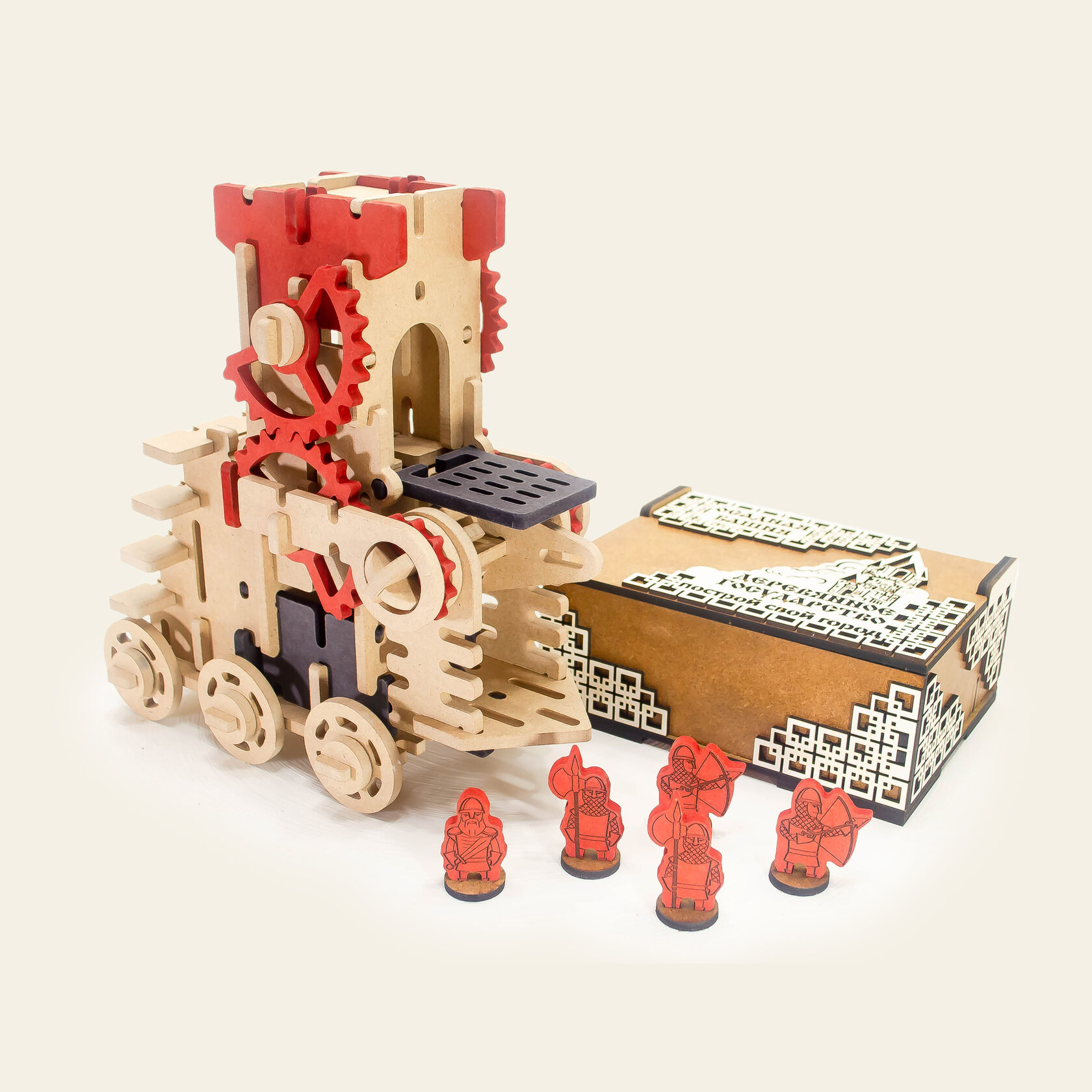 Осадная башня из серии деревянных конструкторов «Орудия Деревянного государства»