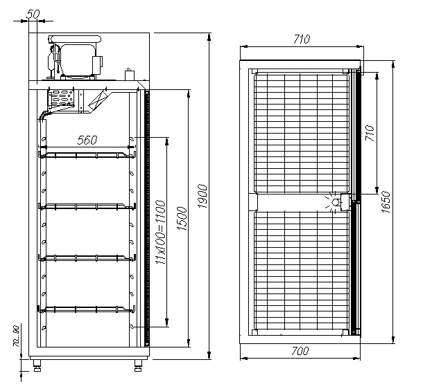 Шкаф Polus / Полюс СО СТЕКЛЯННЫМИ ДВЕРЬМИ R1400К (купе) Сarboma чертёж