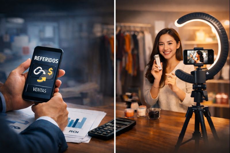 programa de referidos vs influencers