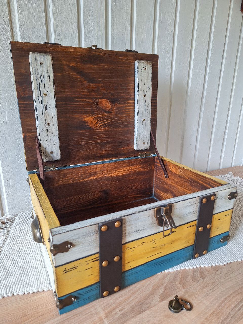 Сундук книжник Лодочная доска деревянный