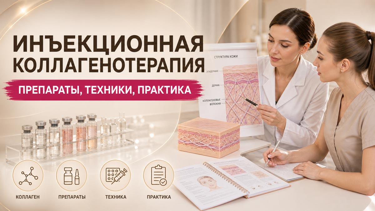 Обучение инъекционной коллагенотерапии: препараты, техники и практика