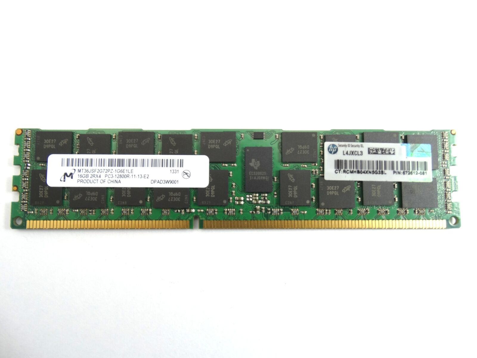 Серверная память ECC Reg HP 16GB DDR3 MT36JSF2G72PZ-1G6E1L