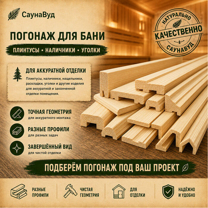 Погонаж для бани