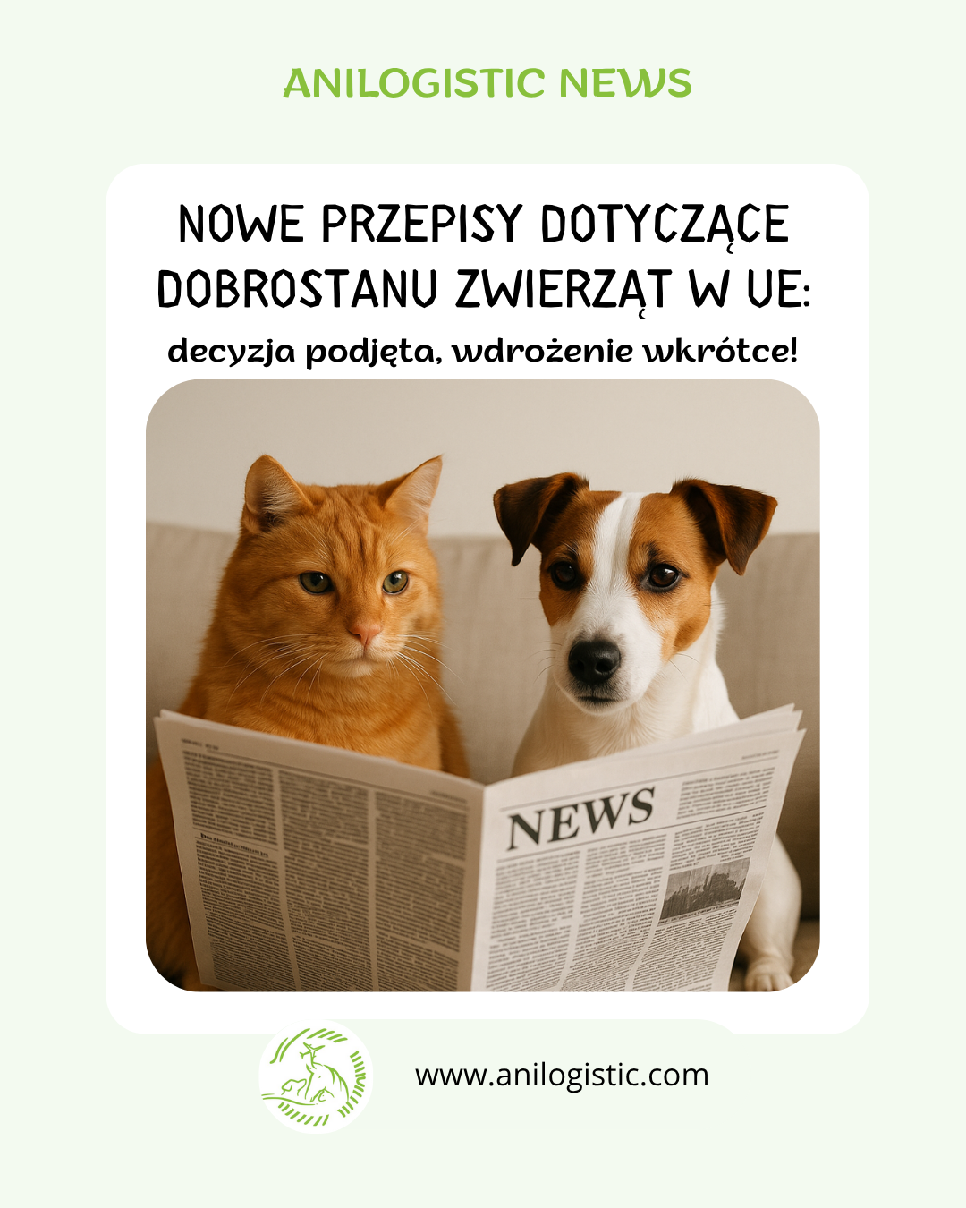 Nowe przepisy dotyczące dobrostanu zwierząt w UE