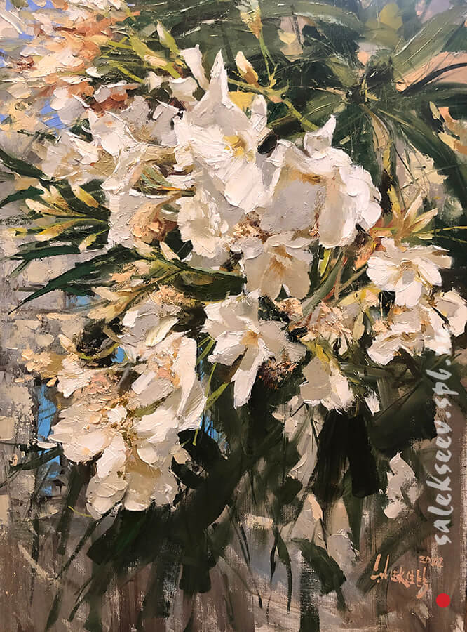 Oleander. 2022. Oil on canvas, 60x40 cm