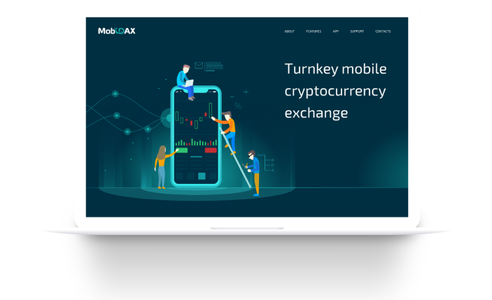mobidax.io main mockup design