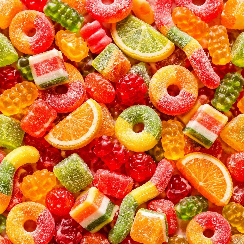 Инкапсулированная яблочная кислота как регулятор кислотности для стабильного вкуса сладостей.