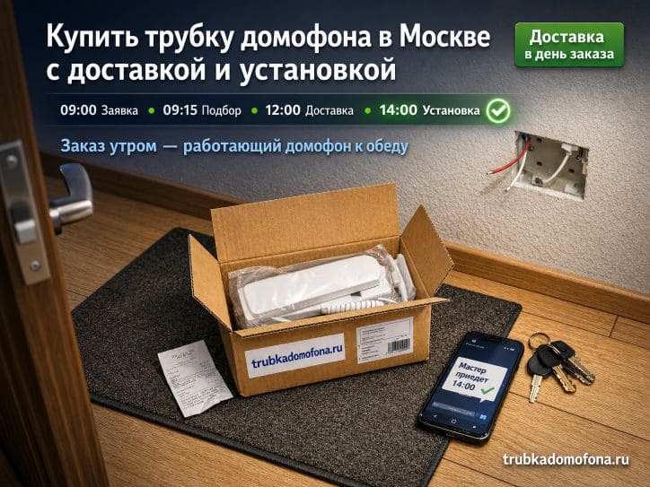 Где купить трубку домофона в Москве с доставкой и установкой в день заказа
