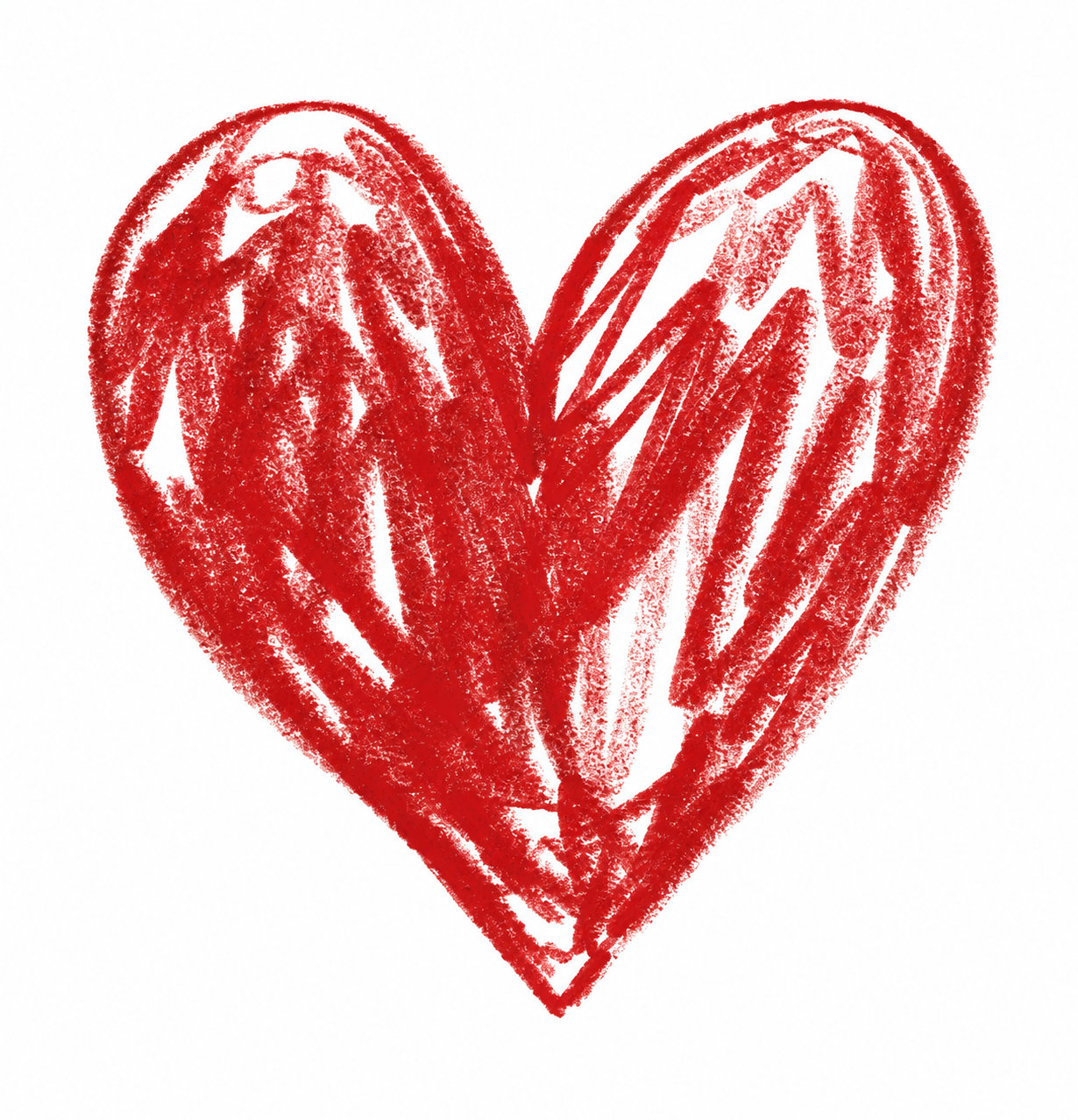 Hand-drawn red heart