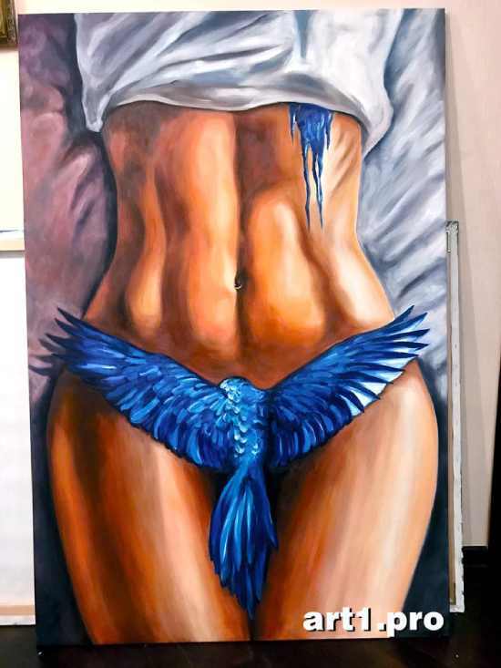 картина птица счатья