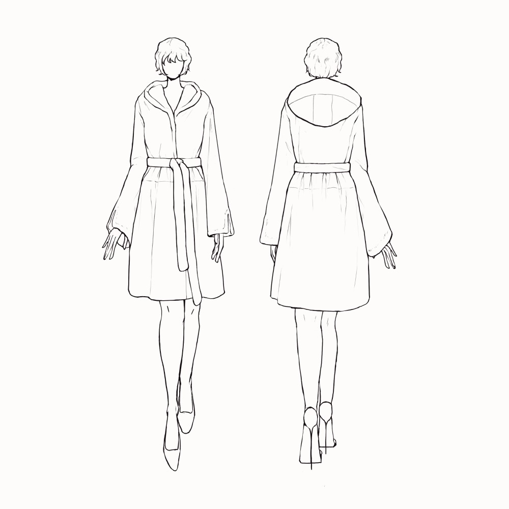 Шуба с капюшоном из искусственного меха айвори пошить на заказ | Ателье ...