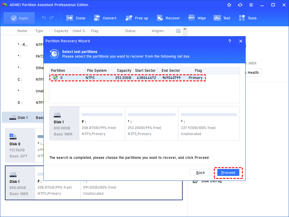 Recover Deleted Partition | AOMEI Partition Assistant