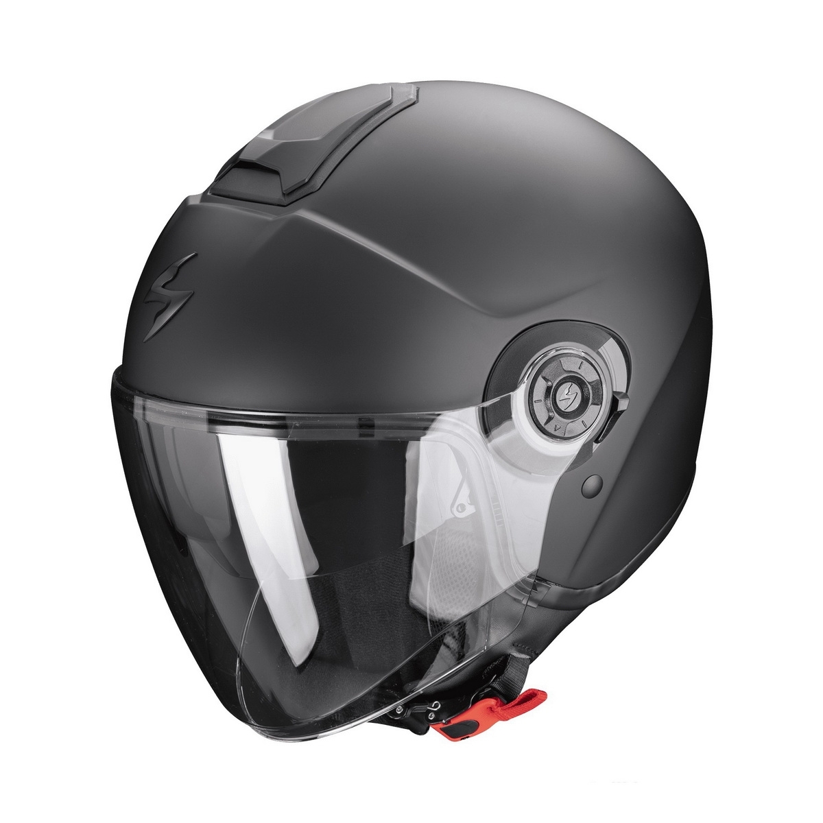 Открытый мотошлем SCORPION EXO-City 2 Solid M/BLK — примерка на Лиговском, 50Ф