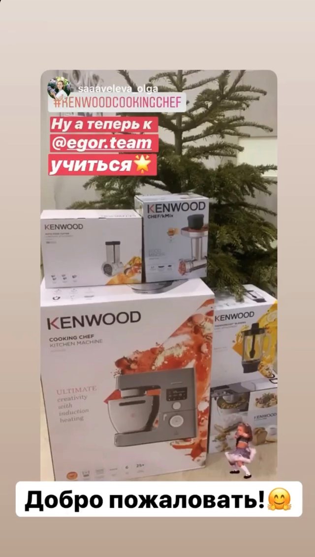 Сторис покупательницы Kenwood с промокодом ЕГОРДАРИТ