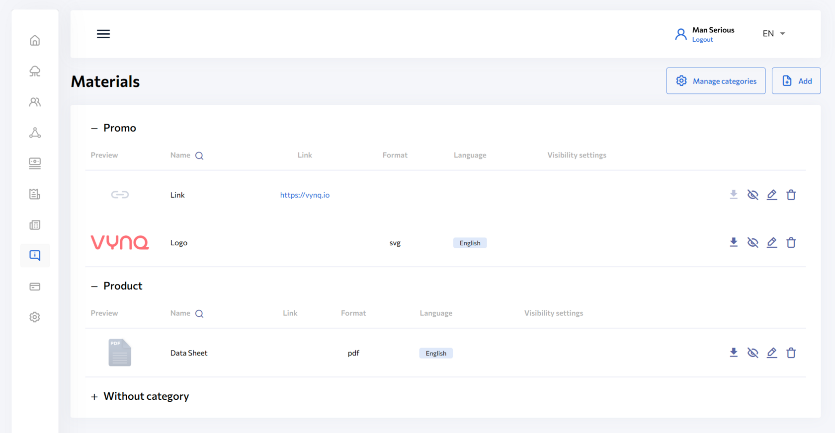 регистрация партнера и управление его профилем