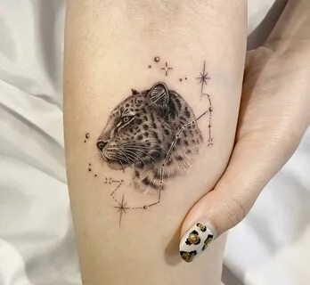Переводные тату № 32 — леопард, 1 вид татуировок