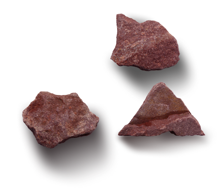 Малиновый кварцит: Каменные глыбы