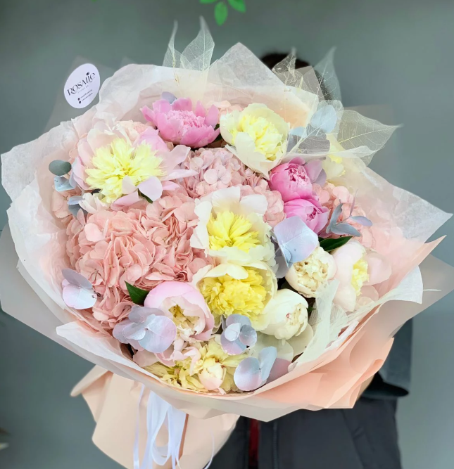 розовый букет купить в Астане