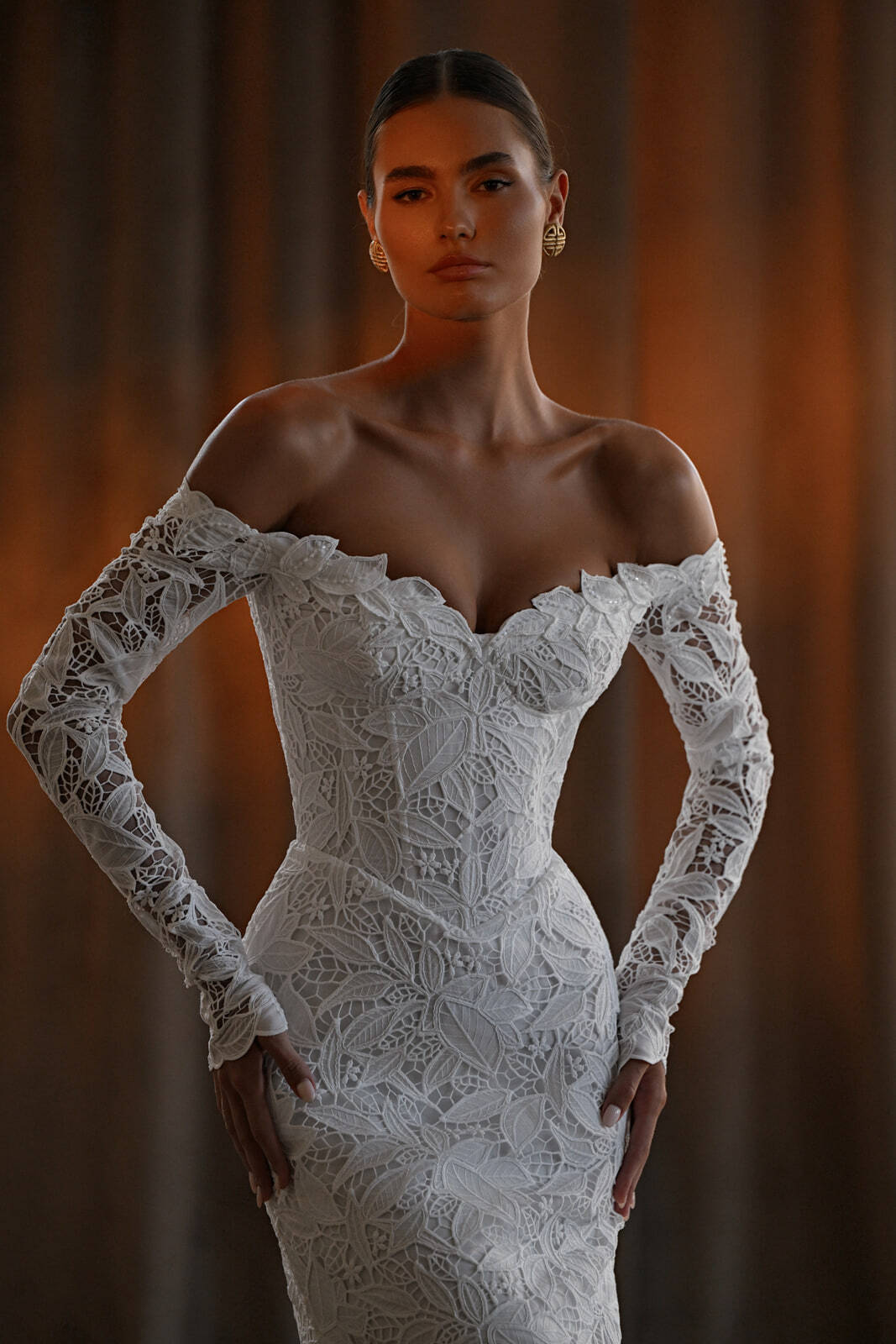 Кружевное свадебное платье-рыбка с рукавами - CHARLINE. PRIMA BRIDAL, Москва