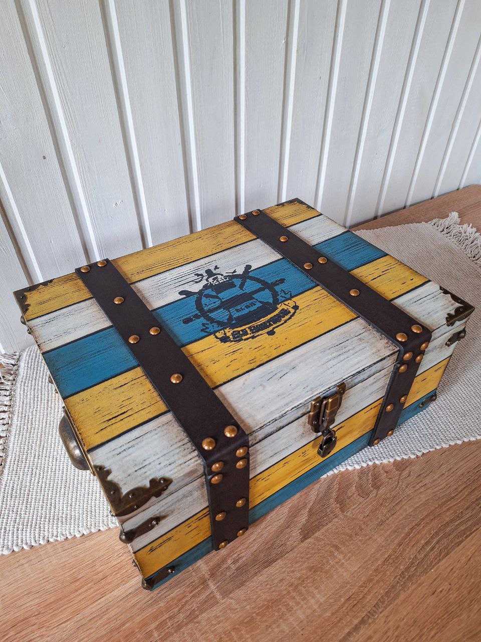 Сундук книжник Лодочная доска деревянный