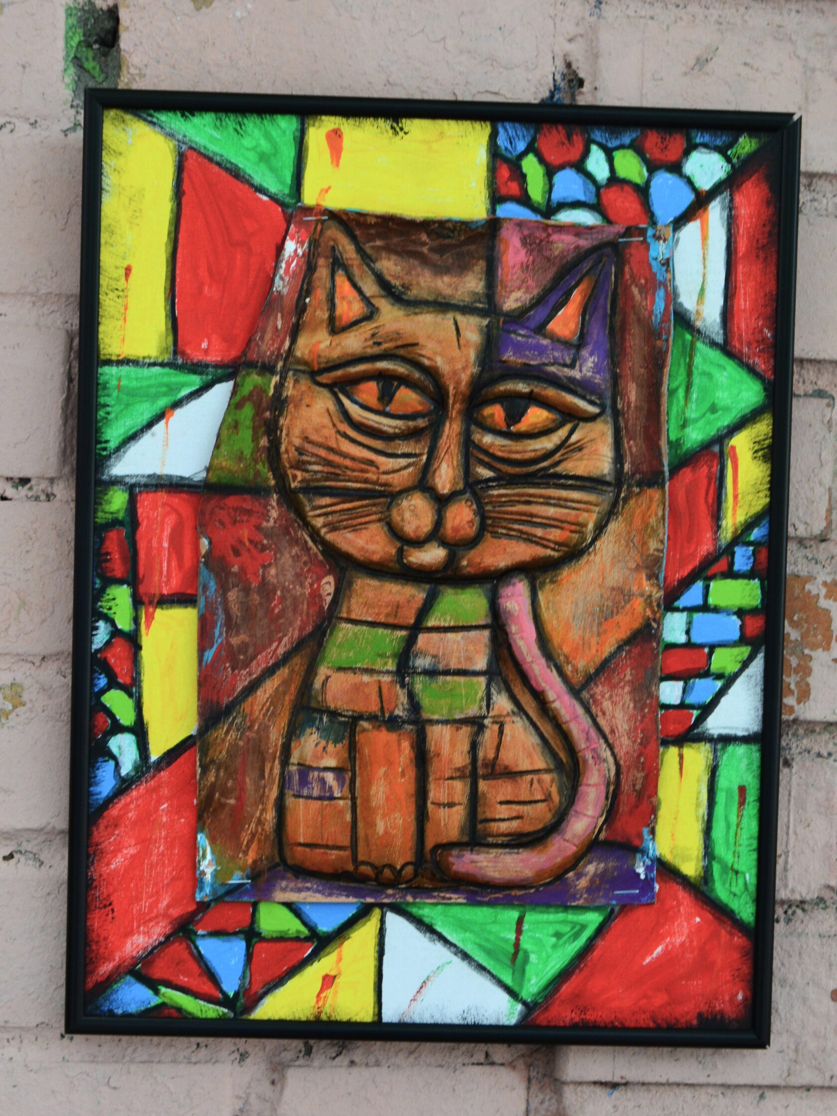 Картина из фактурной кожи мультисенсорная А.МузылевЪ &quot;Гранж Авангард 3&quot;