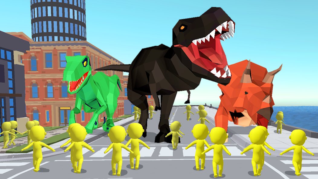 Dinosaur Rampage casual dinosaur game for mobile