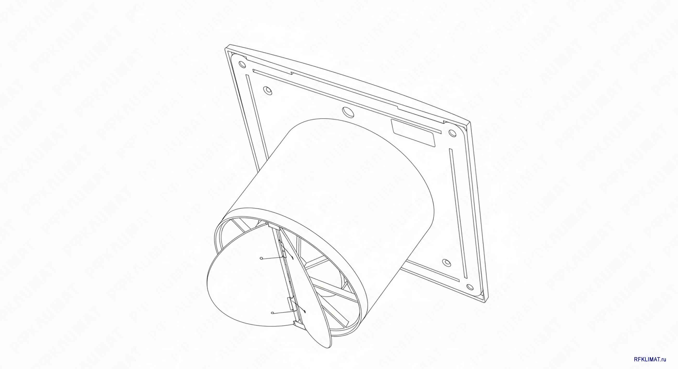 Вентилятор с обратным клапаном