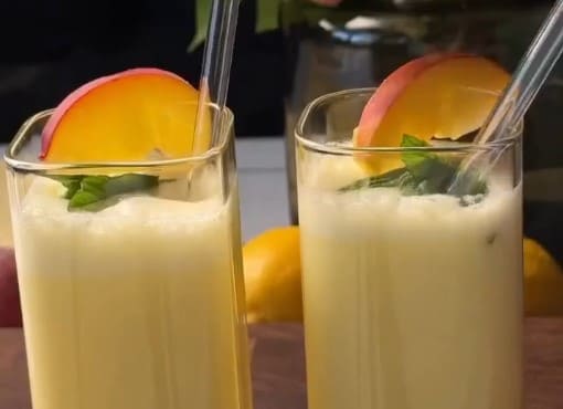 Персиковый лимонад со сгущёнкой