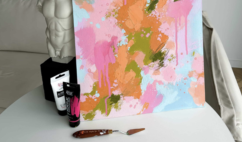 Acrylic paint blending on paper ~ How to blend Acrylic paint on paper 