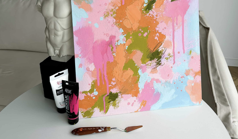 Layering acrylic deals paint