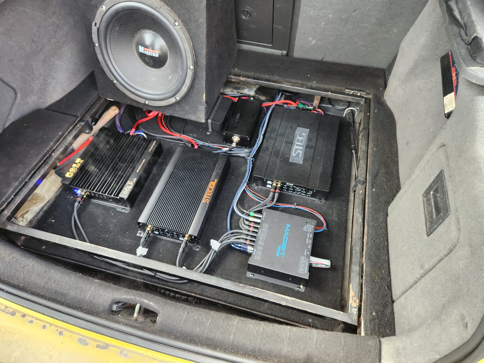 установка сабвуфера opel vectra