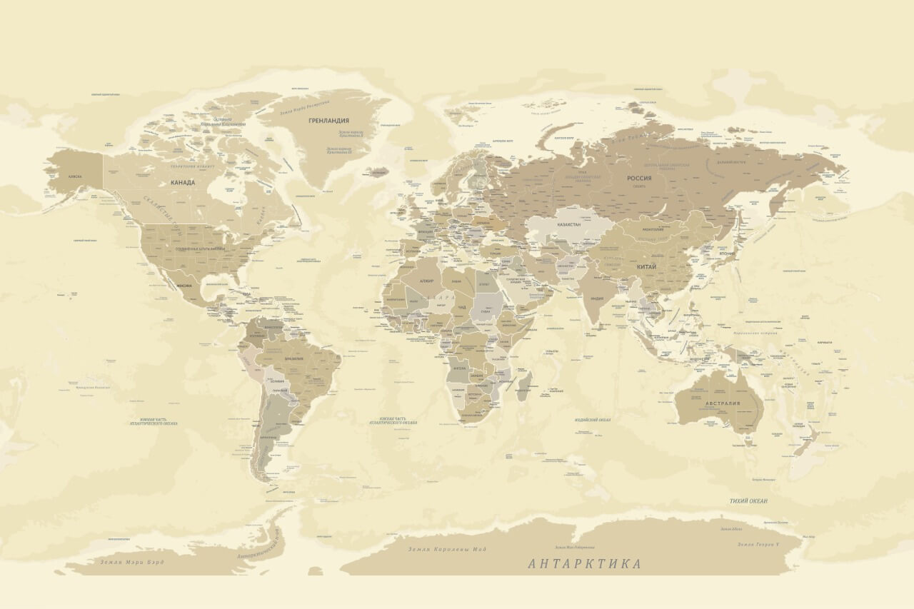 Карта мира 2 на 3 метра