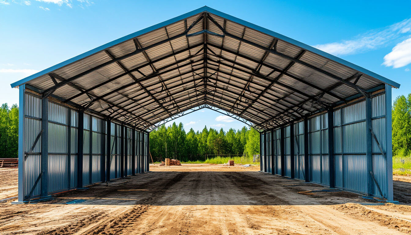 Строительство ангара из металлоконструкций