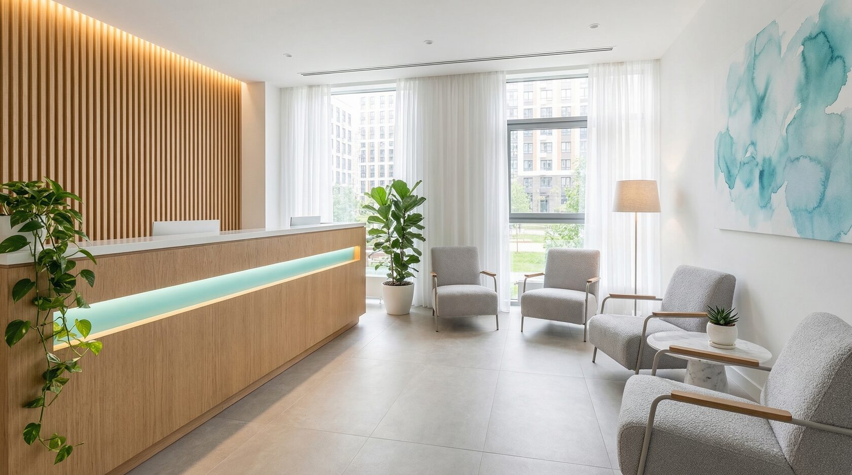 Интерьер клиники Зрение 360