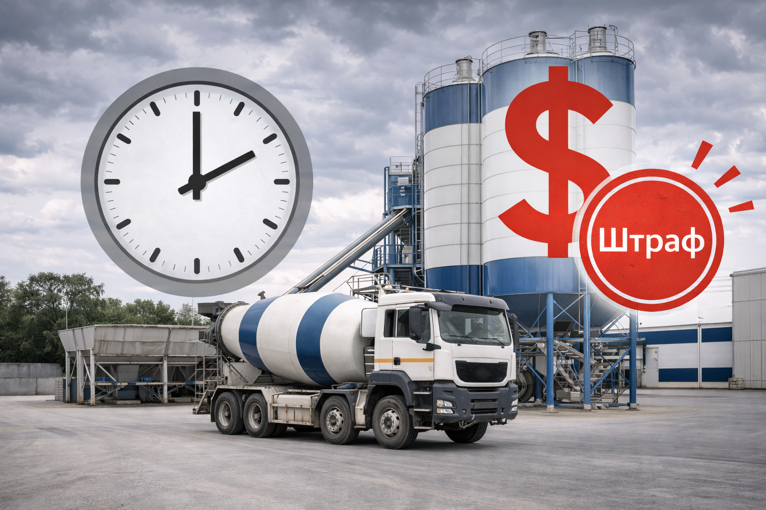 Пик сезона и высокие штрафы на бетонном заводе