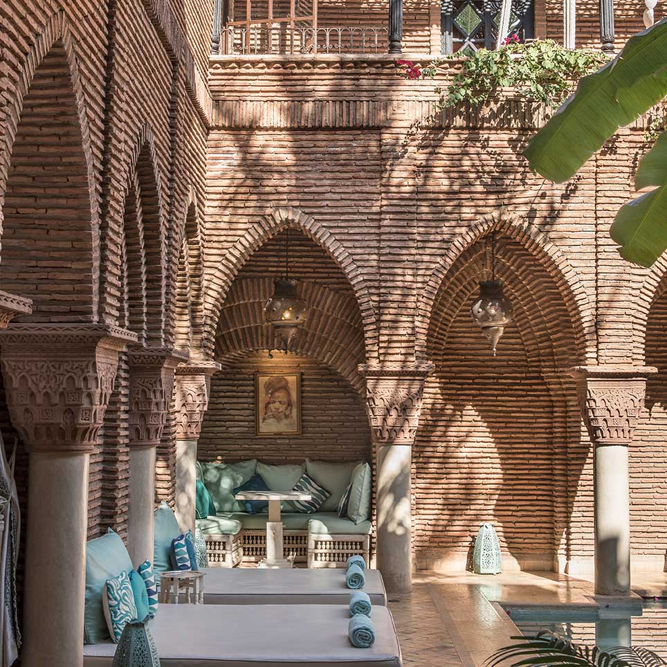 На фото: люксовый отель в Марокко в медине Марракеша