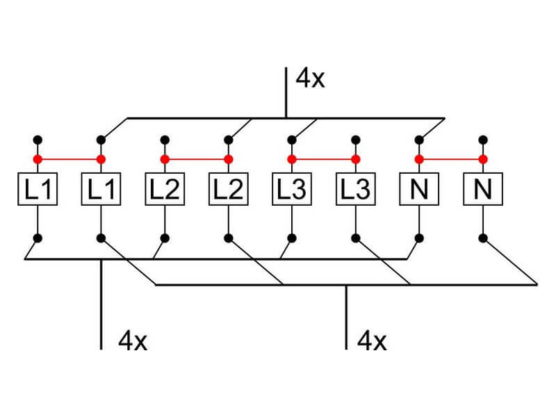 5 фазная клеммная коробка КК 50мм2