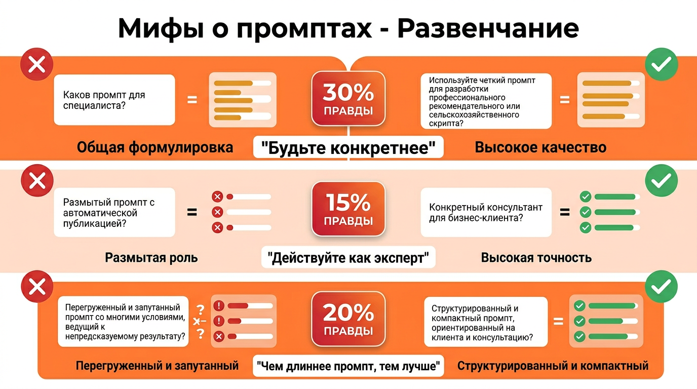 Разрушение мифов о промптинге