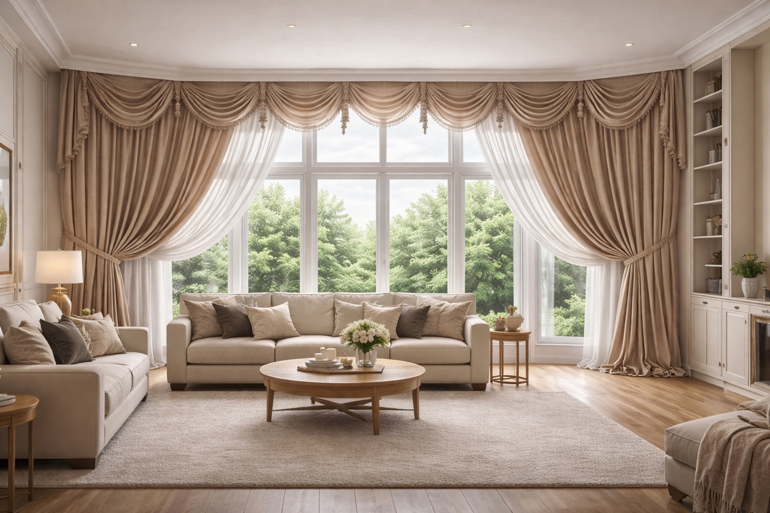 Акцентная фактура, спокойная палитра