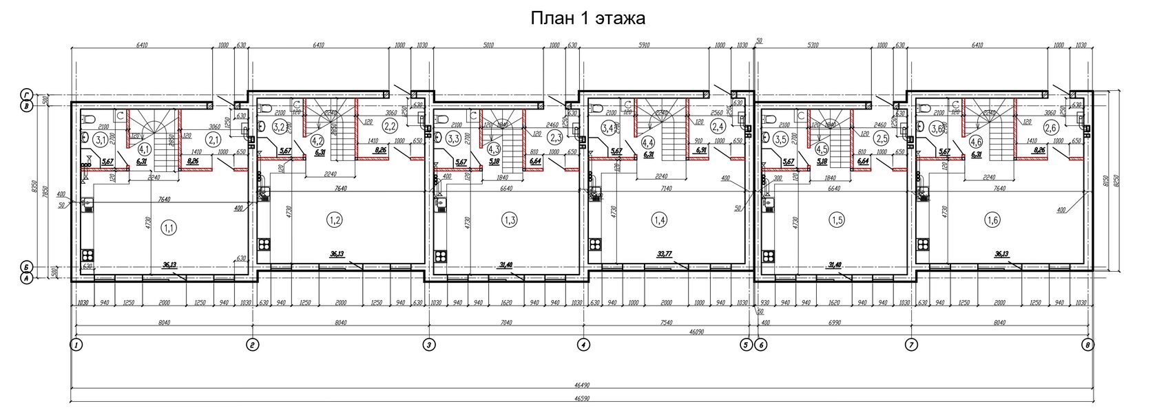 Донбасская, 7 — Планировка 107 м² — 1 этаж