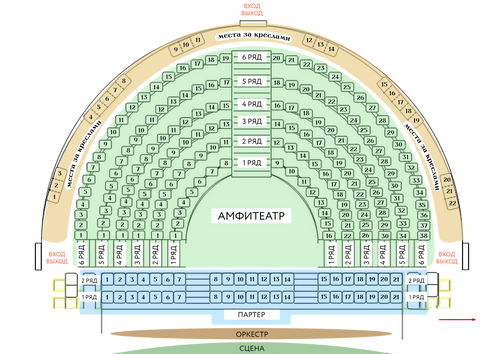 Театр ермоловой расположение зала