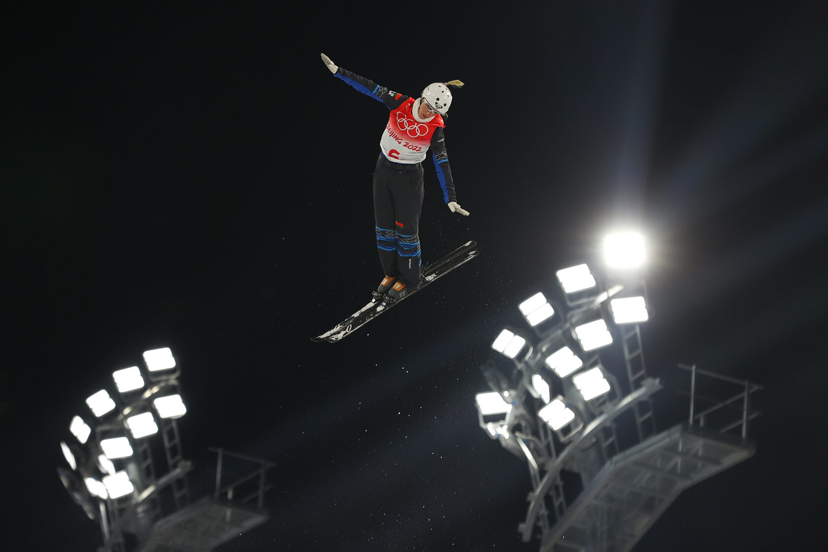 Белорусская фристайлистка Анна Гуськова. Командный турнир по лыжной акробатике на Играх в Пекине 