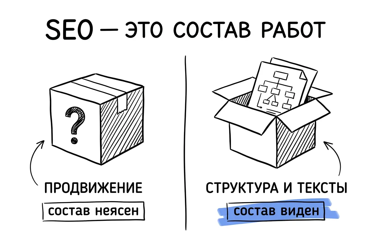 Заказывают не «продвижение», а структуру и тексты под реальный спрос