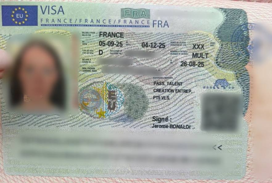 Французская долгосрочная виза типа D «Паспорт талант» (Passeport Talent) для создания бизнеса (Création Entreprise)