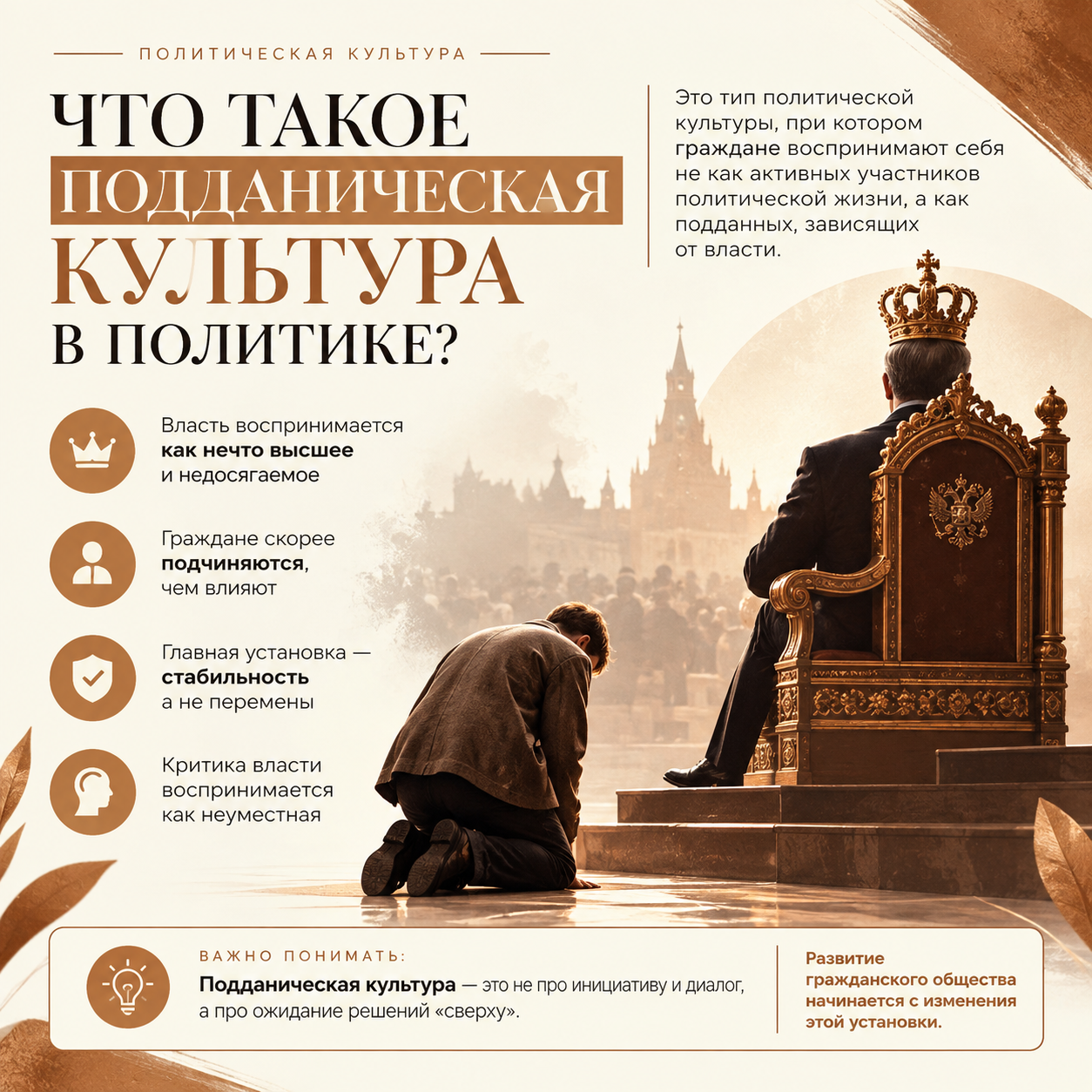 Подданическая культура: значение термина в политической типологии