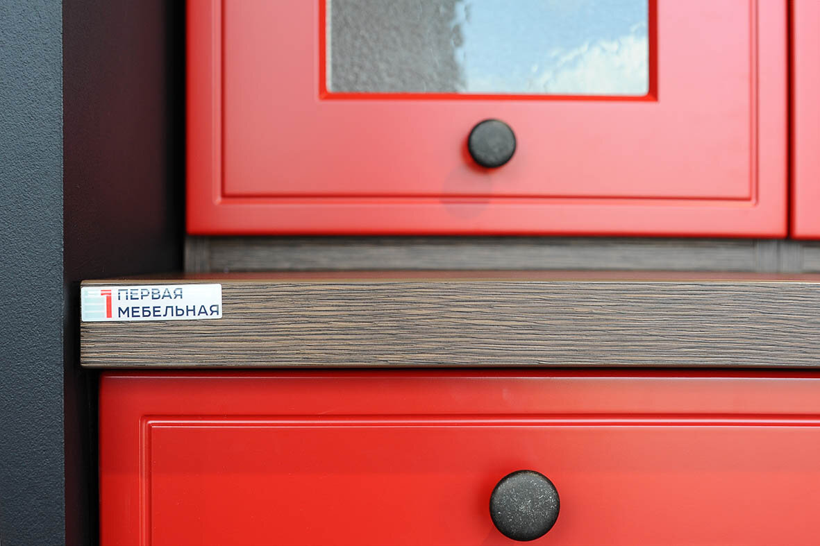 Ручки-кнопки. Кухня ЧЕСТЕР (МДФ+эмаль). Фото в салоне