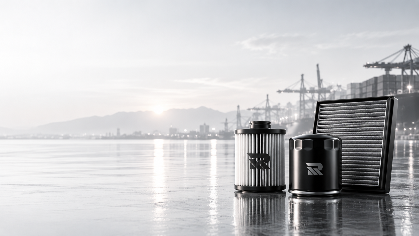 REZNIKOV GROUP air, oil and cabin filtration products at the port terminal