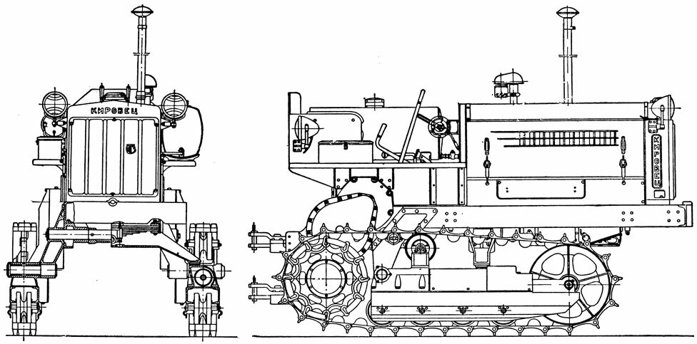 Паровой трактор чертеж